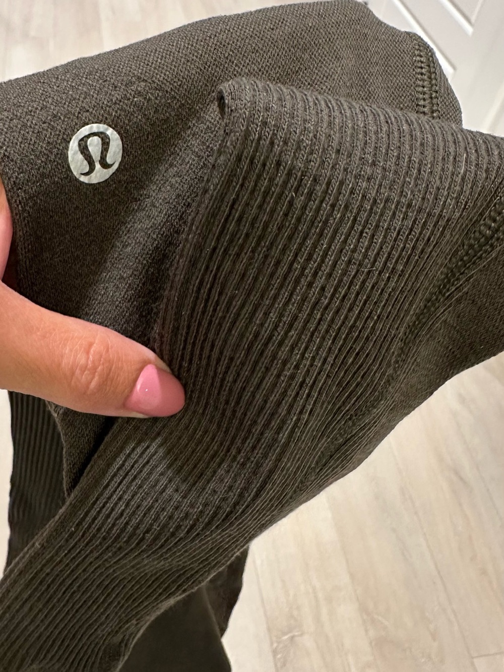 lululemon athletica Ribbed Leggings — Olive Green